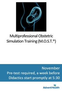 2025 Multiprofessional Obstetric Simulation Training (M.O.S.T.®) November Banner